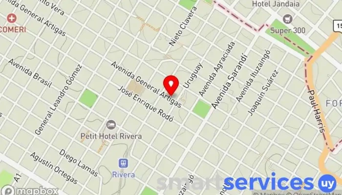 mapa de Encargo Encomiendas Empresa de transporte por camión en Rivera