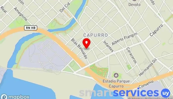 mapa de Escuela Capurro Escuela en Montevideo