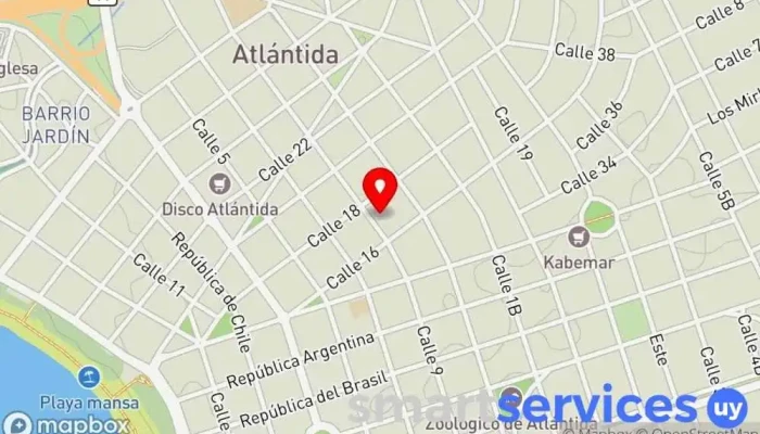 mapa de Escuela Jardin 239 Escuela en Atlántida