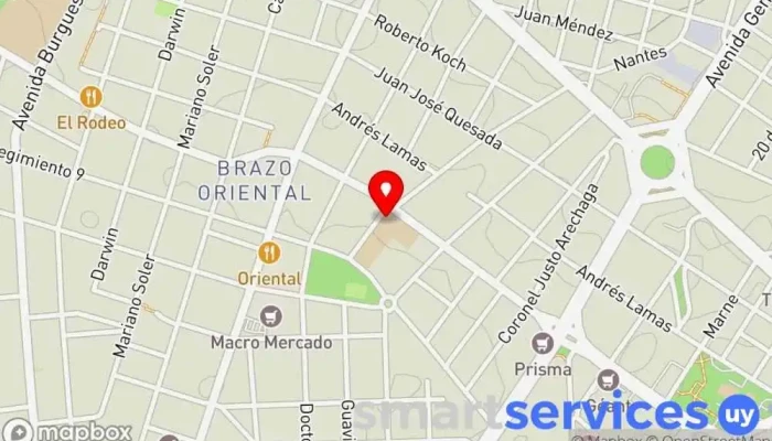 mapa de Escuela N° 204 Emilio Verdesio Escuela primaria en Montevideo