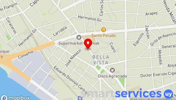 mapa de Escuela N° 24 Joaquín Suárez Escuela primaria en Montevideo