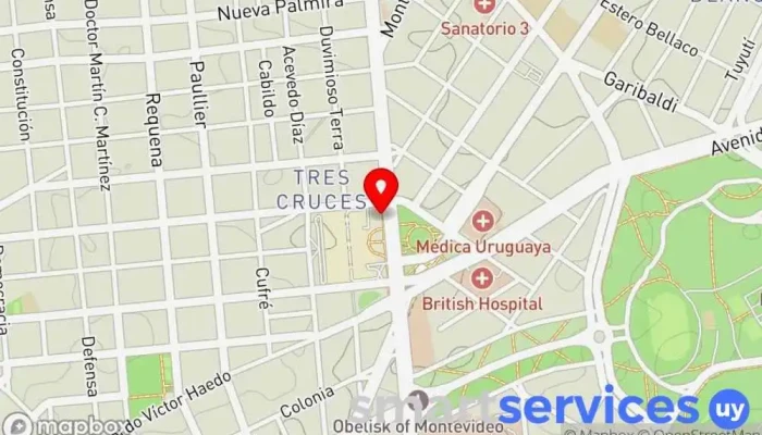 mapa de Escuela N° 254 Dr. Aquiles Lanza Escuela en Montevideo