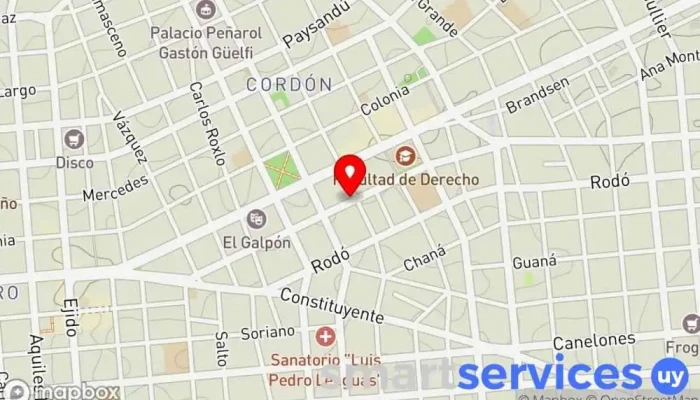mapa de Escuela N° 5 José Pedro Varela Escuela en Montevideo