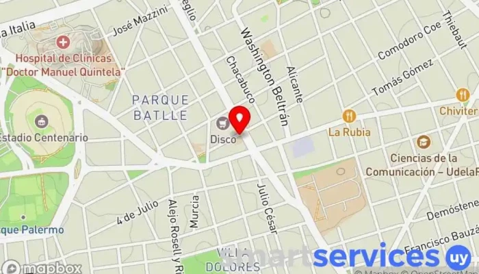 mapa de Escuela N°120 Manuel Belgrano Escuela en Montevideo