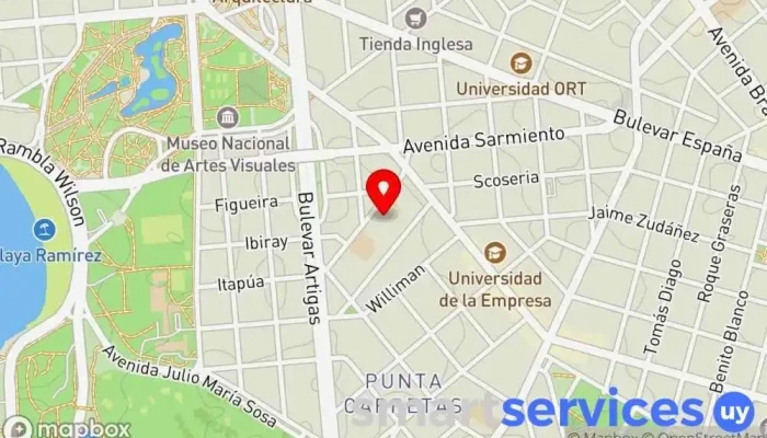 mapa de Escuela N°121 Evaristo Ciganda Escuela primaria en Montevideo