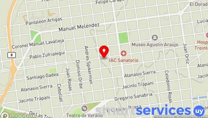 mapa de Escuela Nº 1 Severo Ramírez Escuela, Educación en Treinta y Tres