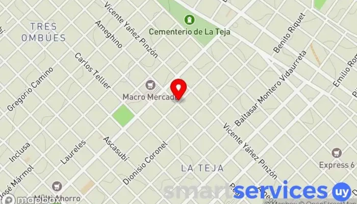 mapa de Escuela Nº 57 Turno Matutino y Nº 103 Turno Vespertino Escuela en Montevideo