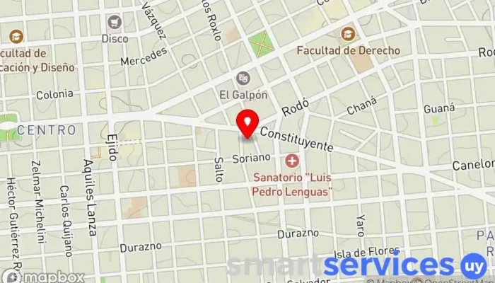 mapa de Escuela Pública Artigas Colegio público en Montevideo