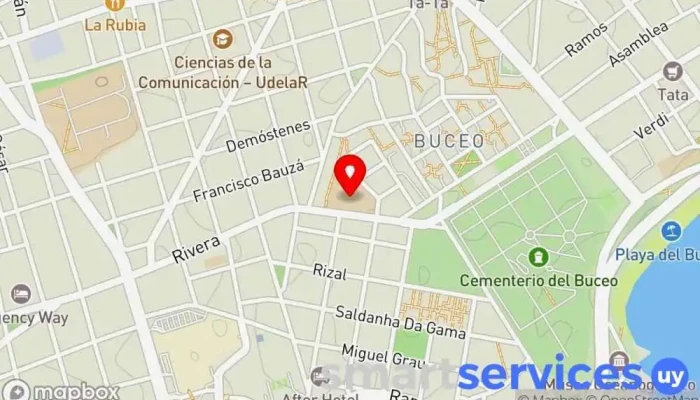 mapa de Escuela Superior de Informática Escuela en Montevideo