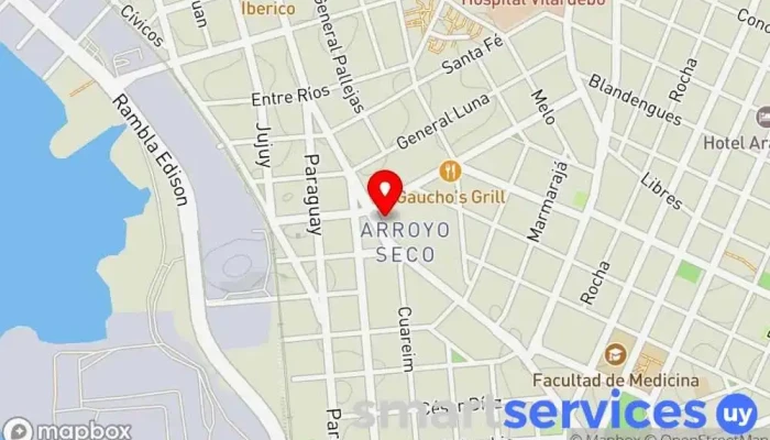 mapa de Escuela Técnica Arroyo Seco Escuela técnica en Montevideo