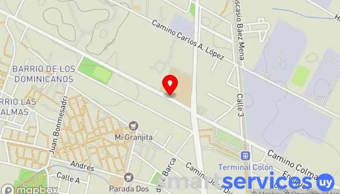 mapa de Escuela Tecnica Colón Escuela técnica en Montevideo