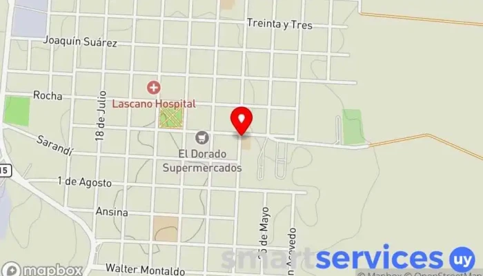 mapa de Escuela Técnica Lascano Instituto de secundaria en Lascano