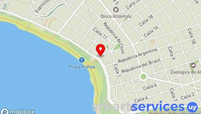 mapa de Espacio cultural Pablo Neruda Centro cultural en Atlántida