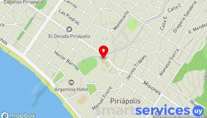mapa de Estación de micros Piriápolis Agencia expendedora de billetes de autobús en Piriápolis