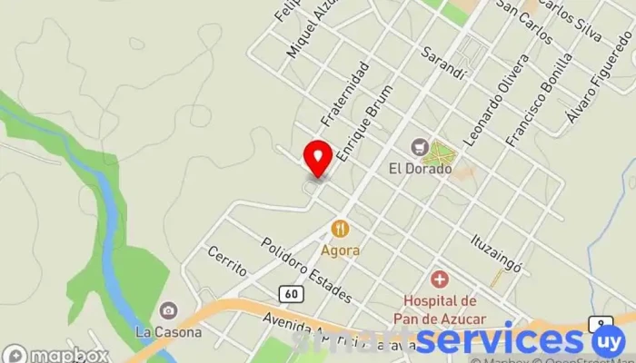 mapa de Estación de Omnibus Bus stop en Pan de Azúcar