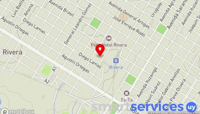 mapa de Estefania Pereda Seguros Corredor de seguros en Rivera