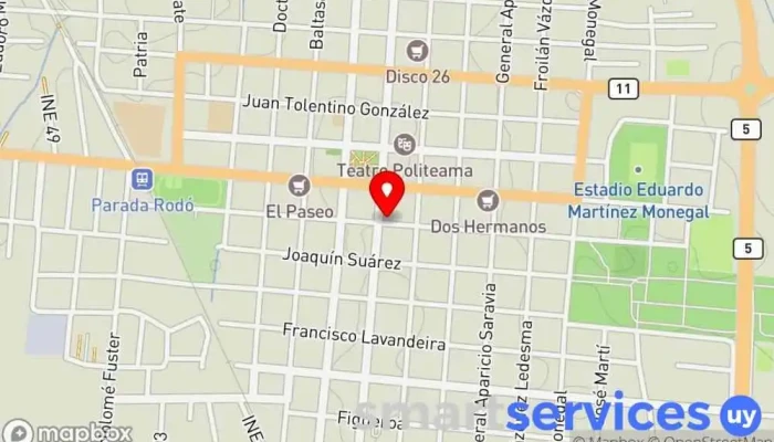 mapa de Estudio BR Agencia inmobiliaria en Canelones