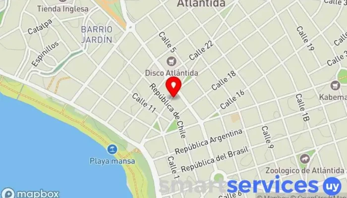 mapa de Estudio MG Agencia inmobiliaria en Atlántida