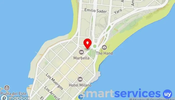 mapa de Europcar Agencia de alquiler de coches en Punta del Este