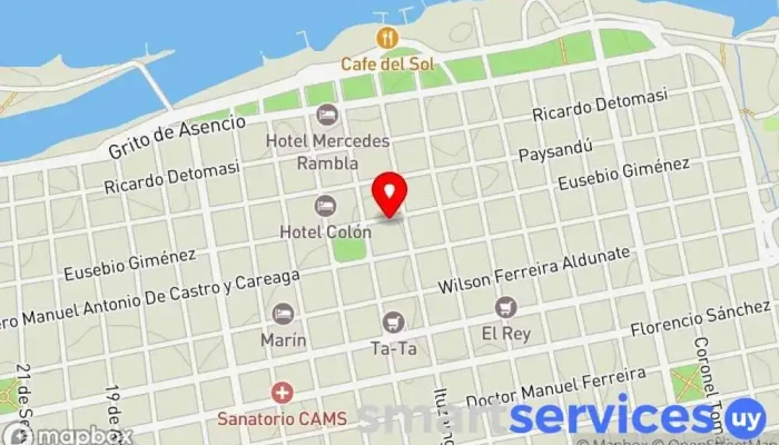 mapa de Ex cine Rex Lugar de interés histórico en Mercedes