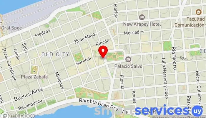 mapa de Exchange - Cambio - Abitab Banco en Montevideo
