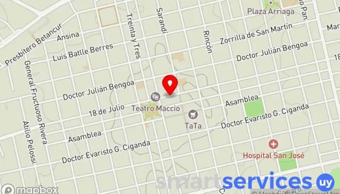 mapa de Farmacia Abel Bellini Farmacia en San José de Mayo