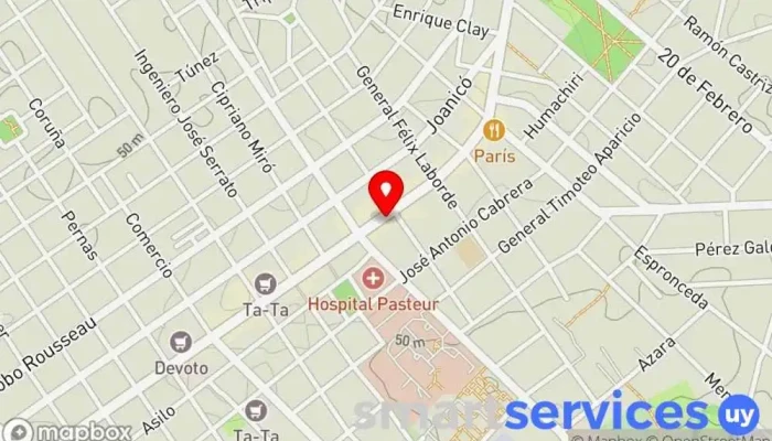mapa de Farmacia América Farmacia, Perfumería en Montevideo