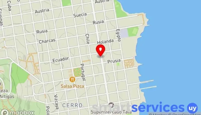 mapa de Farmacia Americana Farmacia en Montevideo