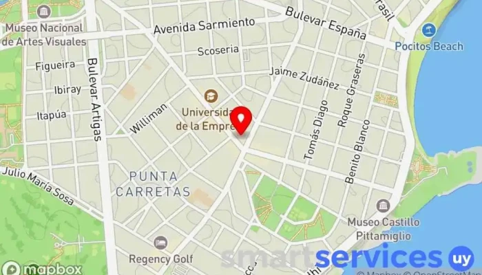 mapa de Farmacia Beneva Farmacia en Montevideo
