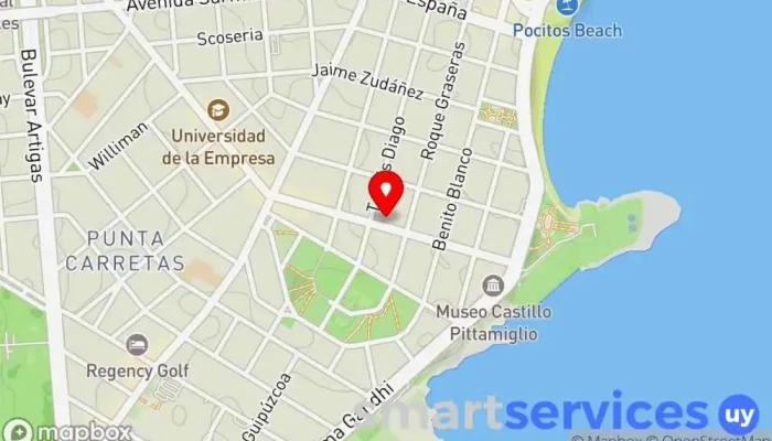mapa de Farmacia Castagno Farmacia en Montevideo