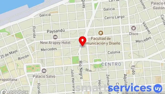 mapa de Farmacia Diagonal Farmacia en Montevideo