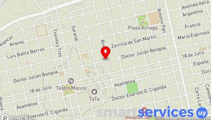 mapa de Farmacia Horizonte Farmacia en San José de Mayo