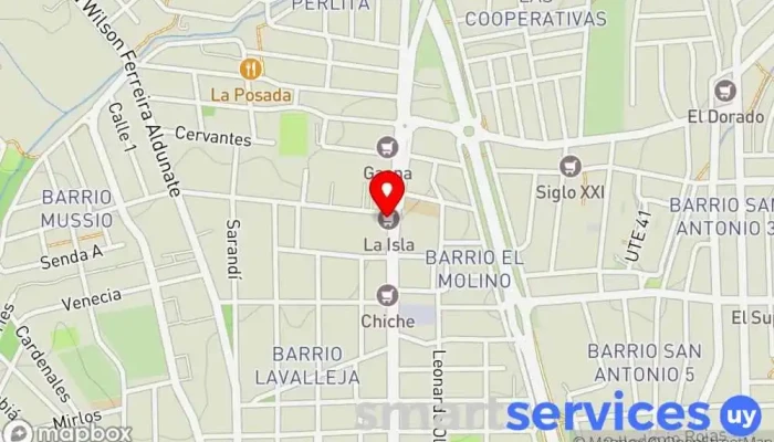 mapa de Farmacia La 26 Farmacia en Maldonado