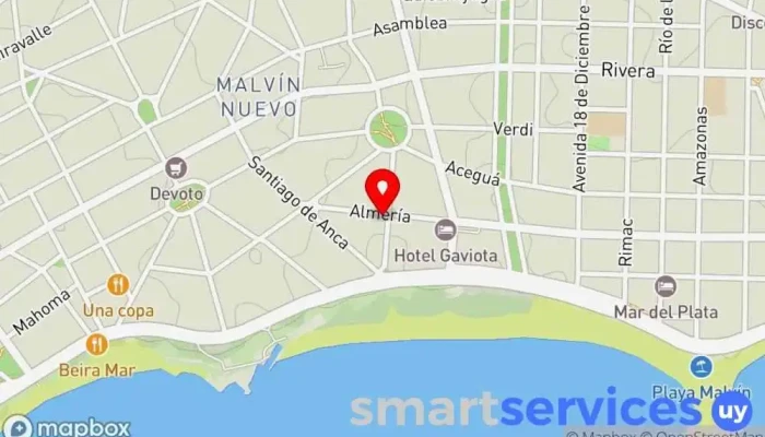 mapa de Farmacia Lang Farmacia en Montevideo