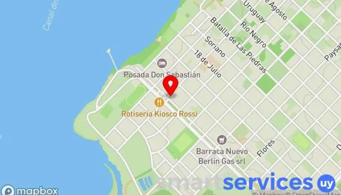 mapa de Farmacia Los Mellis Farmacia en Nuevo Berlín