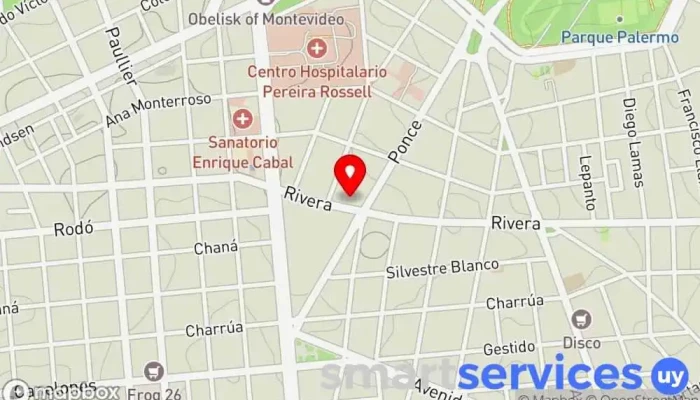 mapa de Farmacia Pigalle suc. Ponce Farmacia en Montevideo