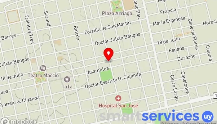 mapa de Farmacia Porley Farmacia en San José de Mayo