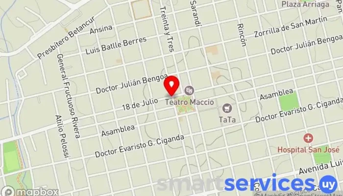 mapa de Farmacia Rincón Farmacia en San José de Mayo