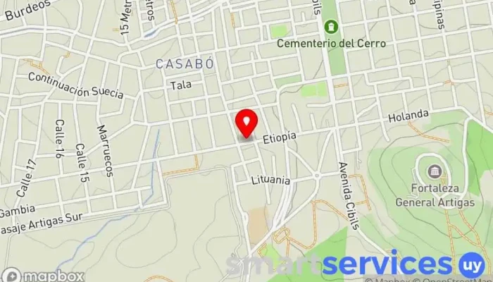 mapa de Farmacia San Esteban Farmacia en Montevideo
