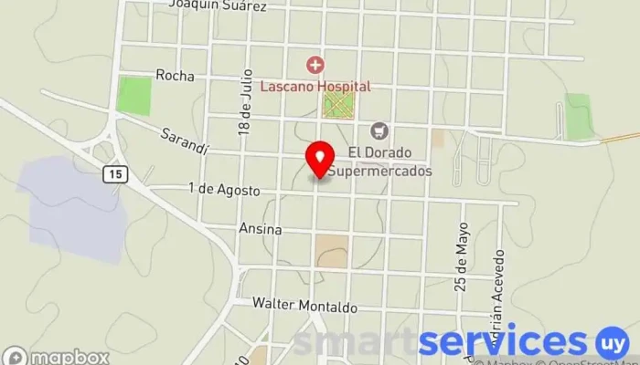 mapa de Farmacia San Mateo Farmacia en Lascano