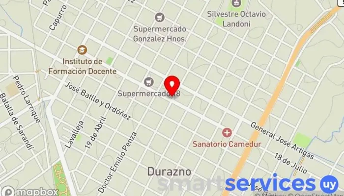 mapa de Farmacia San Roque Farmacia, Perfumería en Durazno