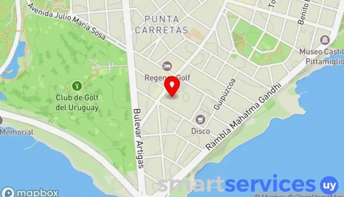 mapa de Farmacia San Roque Farmacia en Montevideo