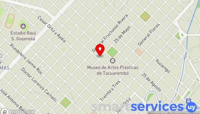 mapa de Farmacia San Roque Farmacia en Tacuarembó