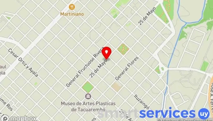 mapa de Farmacia San Roque Farmacia en Tacuarembó