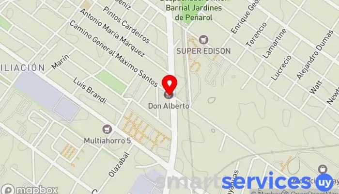 mapa de Farmacia Sangar Farmacia en Montevideo