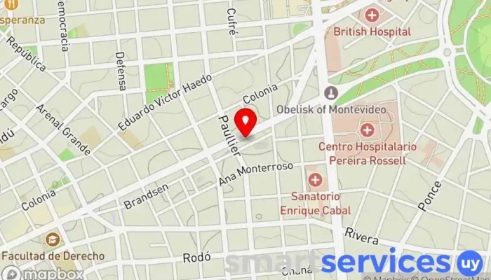 mapa de Farma&Glam Luján Farmacia en Montevideo
