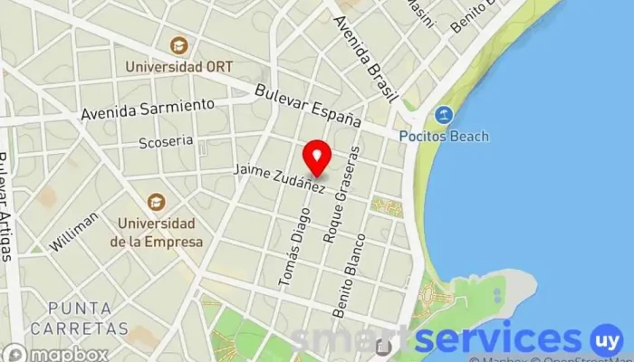 mapa de FarmaGlobal 2 Farmacia, Comercio en Montevideo