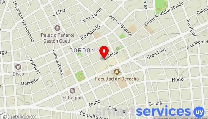 mapa de Farmashop 108 Farmacia, Cajeros automáticos, Tienda de artículos para bebés, Tienda de cosméticos, Tienda de belleza y salud, Tienda de artículos para el hogar, Tienda de artículos premamá y de bebé, Tienda de material sanitario, Perfumería en Montevideo