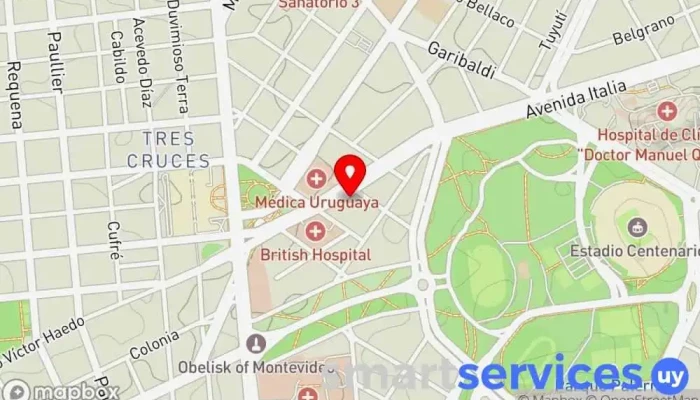 mapa de Farmashop 20 Farmacia, Cajeros automáticos, Tienda de artículos para bebés, Tienda de cosméticos, Tienda de belleza y salud, Tienda de artículos para el hogar, Tienda de artículos premamá y de bebé, Tienda de material sanitario, Perfumería en Montevideo