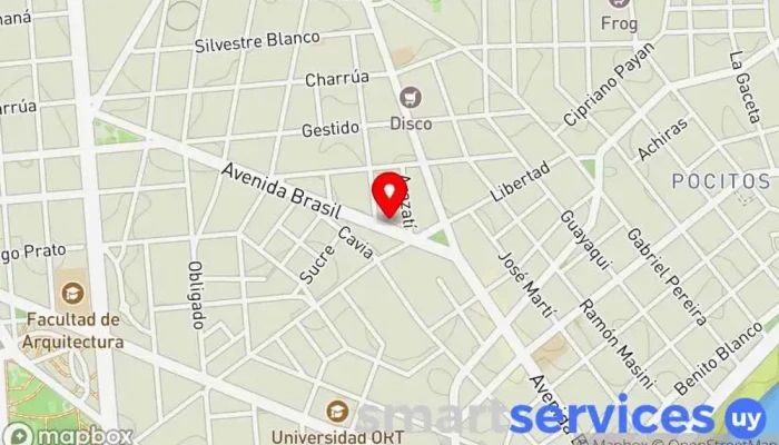 mapa de Farmashop 39 Farmacia, Cajeros automáticos, Tienda de artículos para bebés, Tienda de cosméticos, Tienda de belleza y salud, Tienda de artículos para el hogar, Tienda de artículos premamá y de bebé, Tienda de material sanitario, Perfumería en Montevideo